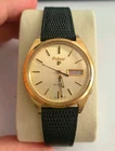 vintage Pulsar by Seiko Y513-8029 Gold Tone Men's Watch 36mm original strap
