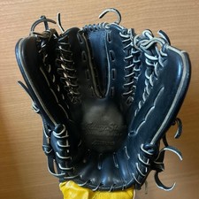 Mizuno Victory Stage Soft Baseball Glove Double Throw Black Rhand Used