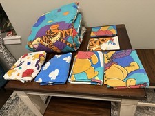 RARE Winnie The Pooh and Tigger Vintage Comforter Disney  Bright Fall Day  62x84