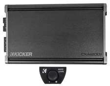 KICKER 46CXA12001 CXA1200.1 1200w RMS Mono Class D Car Amplifier Amp+Bass Knob
