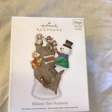 Hallmark Keepsake Christmas Ornament Hickory Tree Harmony Lights Sound MotionNIB
