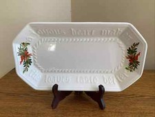 Pfaltzgraff CHRISTMAS HERITAGE 12" x 6-1/2" Bread Tray Appetizer Platter; USA