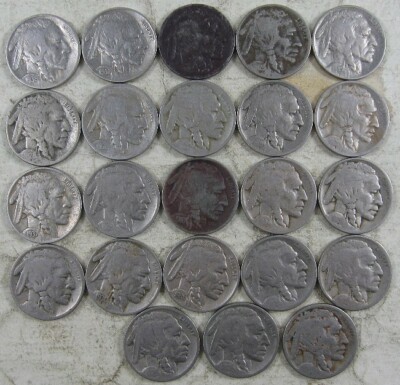 23 Different Date Buffalo Nickels 1916 to 1937 Collection