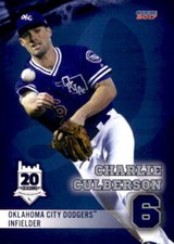 2017 Oklahoma City Dodgers Choice 5 Charlie Culberson Rome Georgia Baseball Card