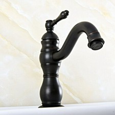 Black Oil Rubbed Brass Bathroom Kitchen Bar Vessel Sink Swivel Faucet Tap ssf817
