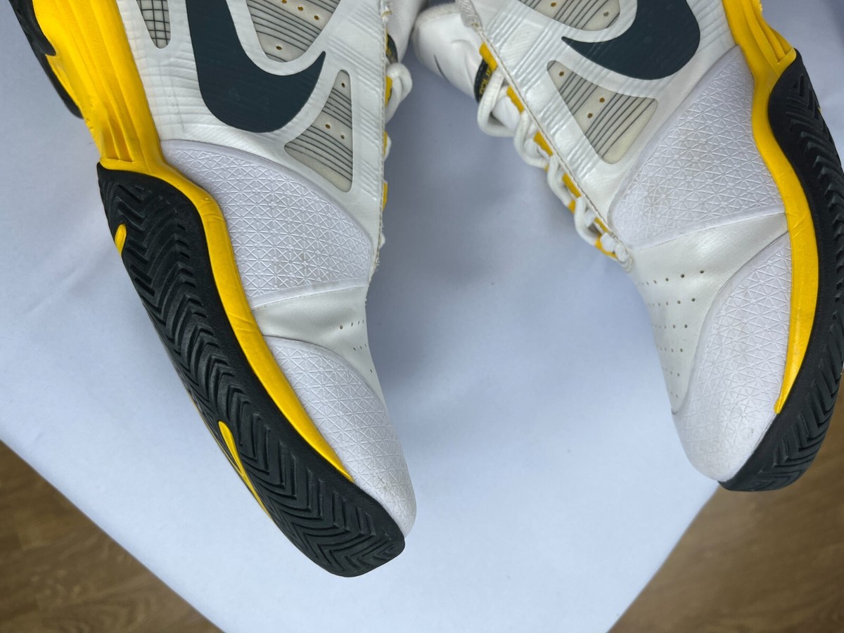 Nike Lunar Vapor 8 Tour Roger Federer White Yellow Men\'s Sz 11 429991-100 NICE 2011 Roger Federer Dual-Signed Australian Open Worn Shoes  main image 3