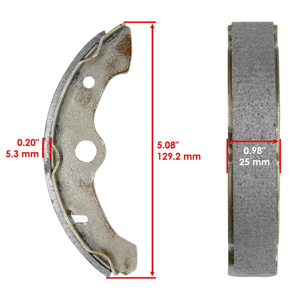 Rear Brake Shoes For Yamaha Big Bear 350 YFM350 (1996-1997-1998-1999)