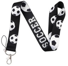 Football Soccer Ball Pattern Truncated icosahedron 17.7" Neck Lanyard Keychain