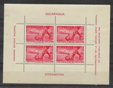 NICARAGUA Mi# Bl.12 MNH FOOTBALL SOCCER