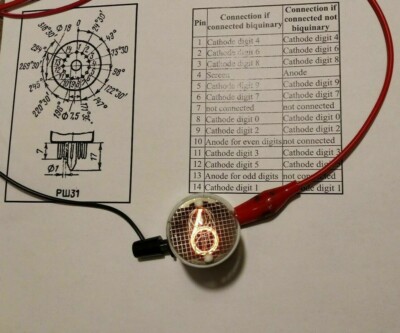 1x  IN-4 IN4 Nixie NOS Tube. USA Seller.