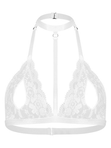 Damen BH Spitze Offen Cup Slips Set Cupless Bügel Regal Tops Nachtwäsche - Bild 12 von 12
