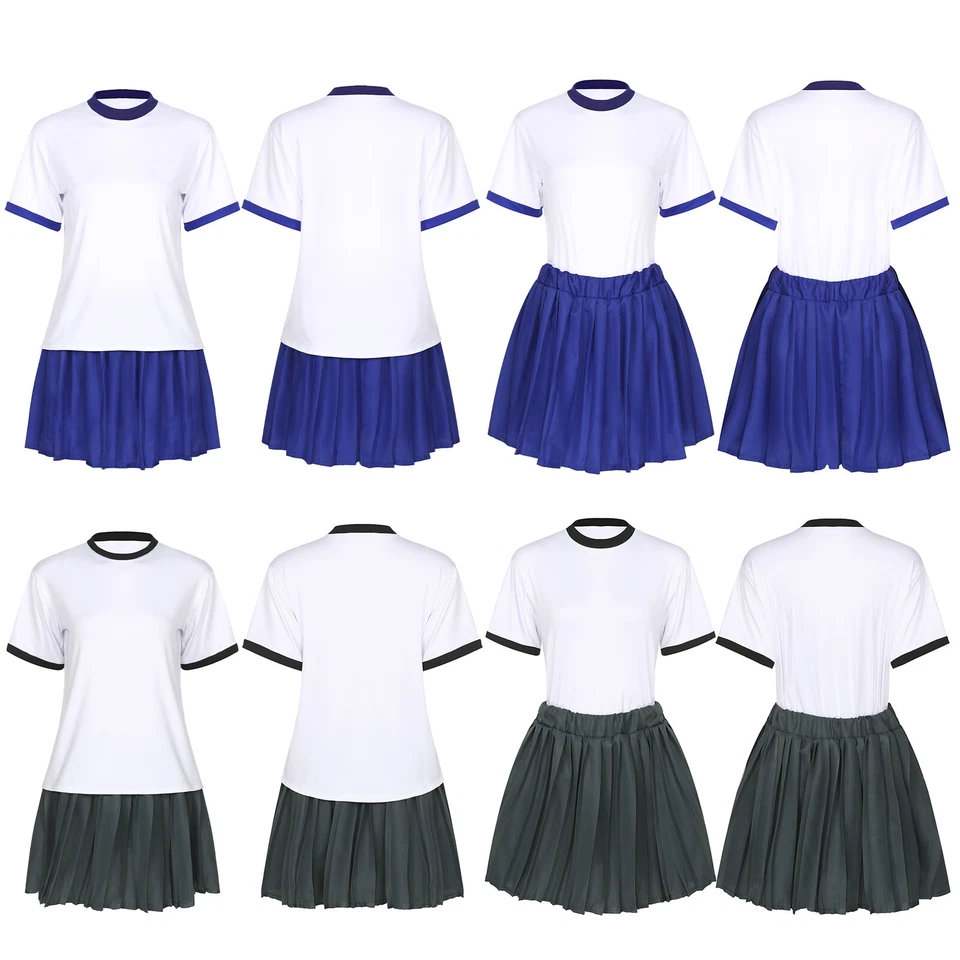 Camiseta Para Mujer Tenis Uniforme Mini Disfraz Informal Falda Plisada Trajes Golf Foto 2 de 3