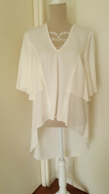 Tunique Zara Asymétrique Blanche - Collection 2018, Taille XS, Neuve Avec étiquette