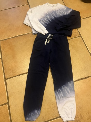 Rose 2pcs Set Tie Dye Sweat Shirt Pants 