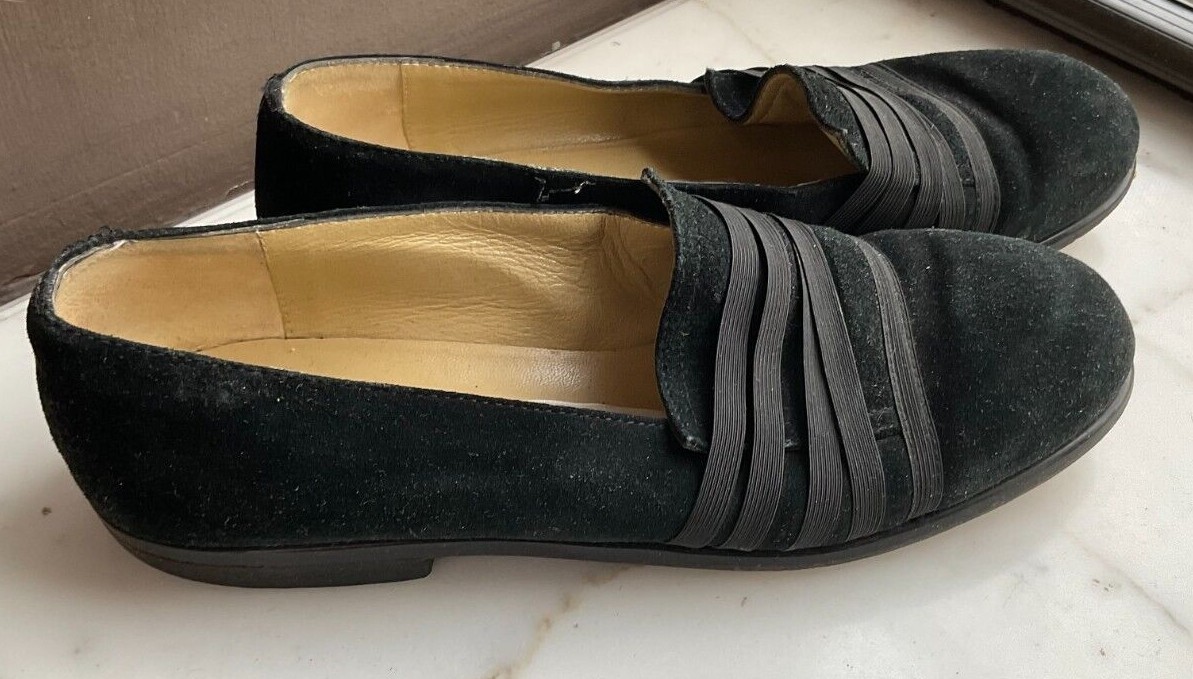 TOKIO KUMAGAI Black Suede Pull On Loafers VINTAGE | eBay