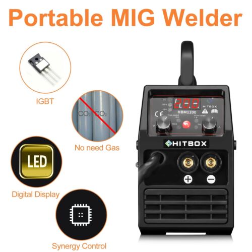 HITBOX Mig Welder Semi-Automatic 110V 220V Inverter HBM1200 Welding Machine - Picture 2 of 10