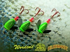 SPIN N GLO LOT 3 SPINNER LURE TROUT SALMON STEELHEAD ALASKA AUSTRALIA WORDEN'S