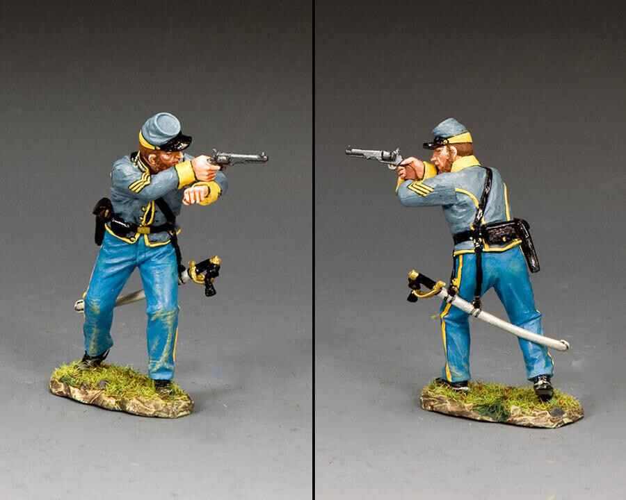 Cadeau pour collectionneur figurine CW118 King and Country, sergent au pistolet guerre civile
