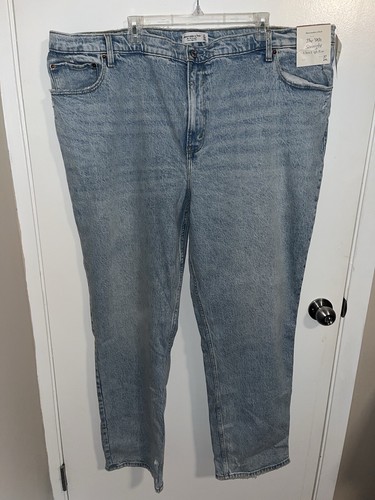 Womens Abercrombie And Fitch The 90s Straight Ultra High Rise Jeans 37 Long 24WT