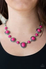 Voyager Vibes Pink Necklace Paparazzi New