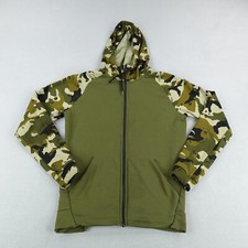 Nike Hoodie Mens Small Green Camo Full Zip Sweater Sweatshirt Jacket Dri Fit 
