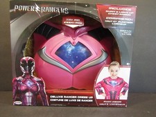 POWER RANGERS Girls 4-7X PINK Dress Up COSTUME LIGHT UP CHEST ARMOR 3 JAKKS