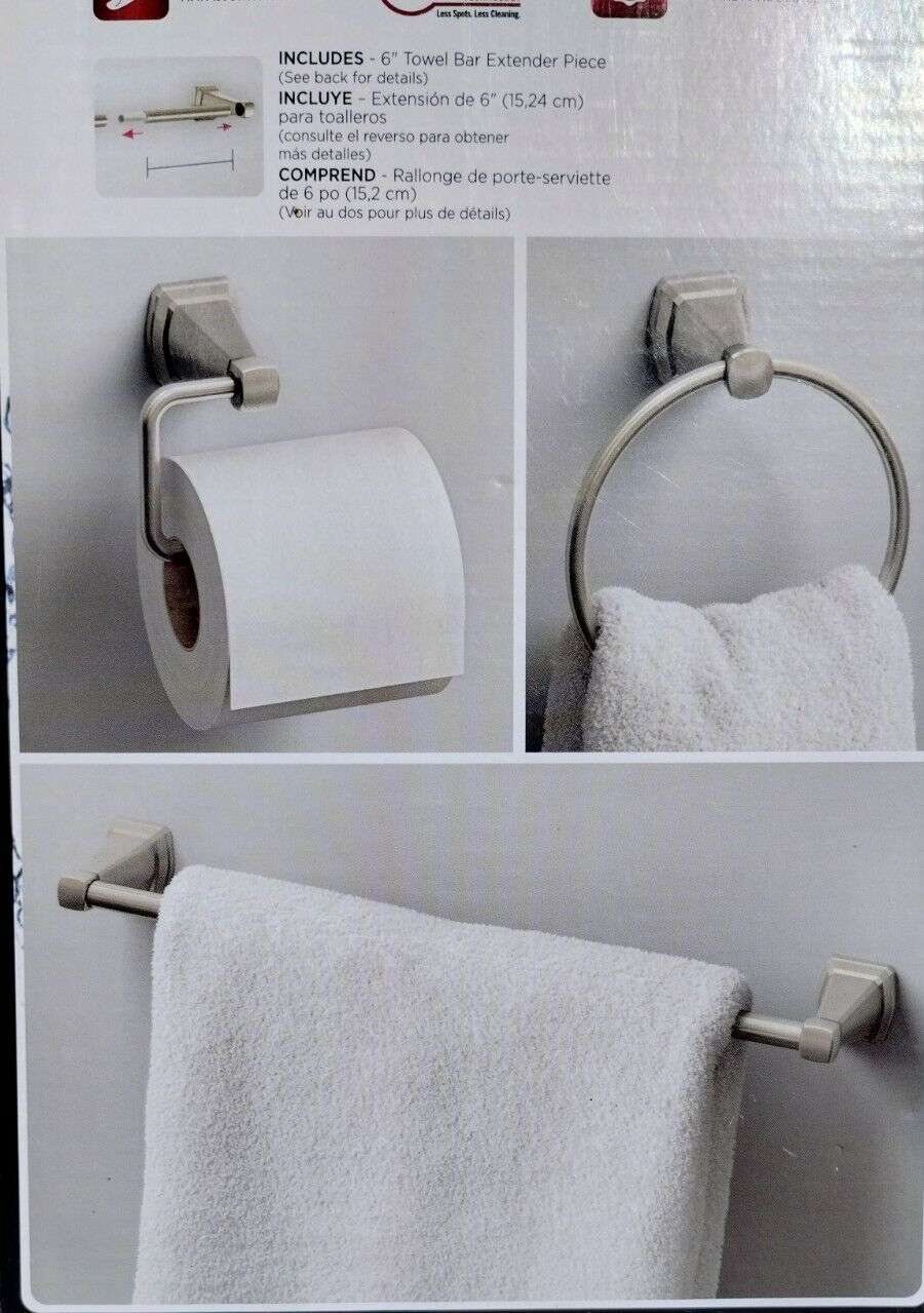 Delta Flynn 3piece Bath Hardware Set SpotShield Brushed Nickel