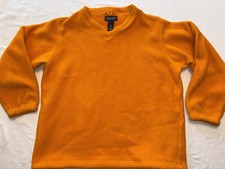 Vintage Lands End Made in USA Women's Fleece Pullover Orange M 10-12 Polartec