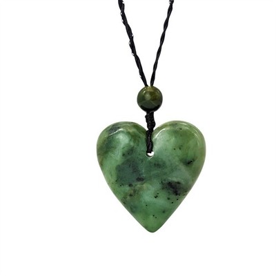 81. Generation Nephrit Jade Halskette Maori Stil Herz Paare Anhänger Tribal