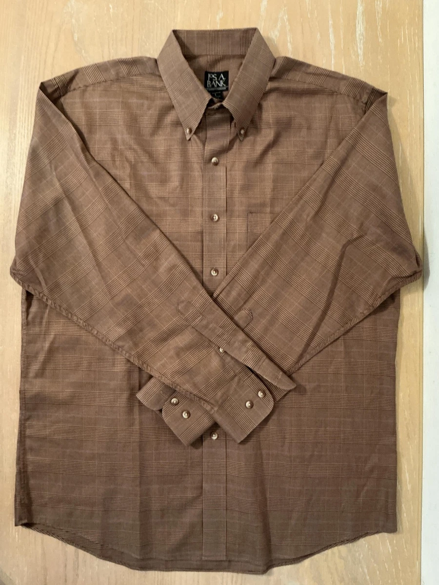 slim fit dress slacks Jos A Bank Mens 100% Cotton Blue Striped Slim Fit Dress Shirt main image 0