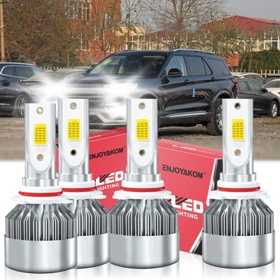 For Ford Explorer 2011-2015 LED Headlight Kit High Low Beam Bulb Combo 4x 6000K