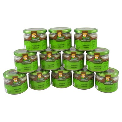 (18,33 /1kg) Original Spreewälder Hausmacher Leberwurst 12er Pack (12 Gläser à 2