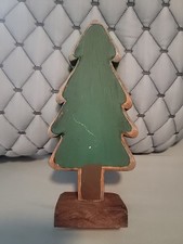 Vintage 50s Mid Century MCM Hand Carved Wooden Christmas Tree Germany Folk
