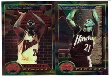 DOMINIQUE WILKINS 2 CARD LOT 1993-94 TOPPS FINEST 102 & 163 ATLANTA HAWKS HOF
