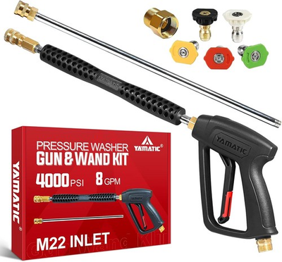 #ad #ad Pressure Washer Gun and Wand with 5 Spray Nozzles M22 14mm amp; M22 15mm 4000 PSI $61.49