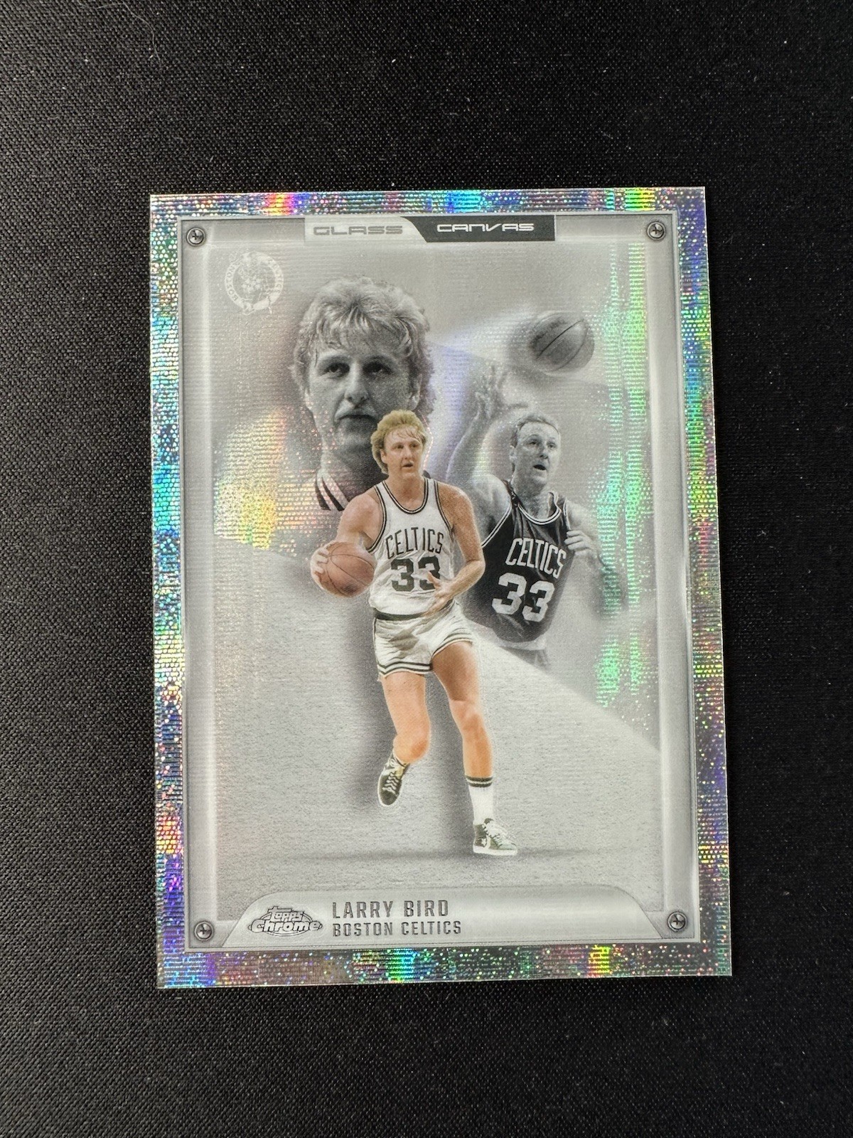 Larry Bird 2025-26 Topps Chrome SSP Glass Canvas Case Hit Insert Card #GC-15