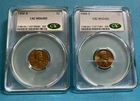 1958-D Lincoln Wheat Small Cent Denver CAC MS63RD MS64RD Bronze RD Lot of 2