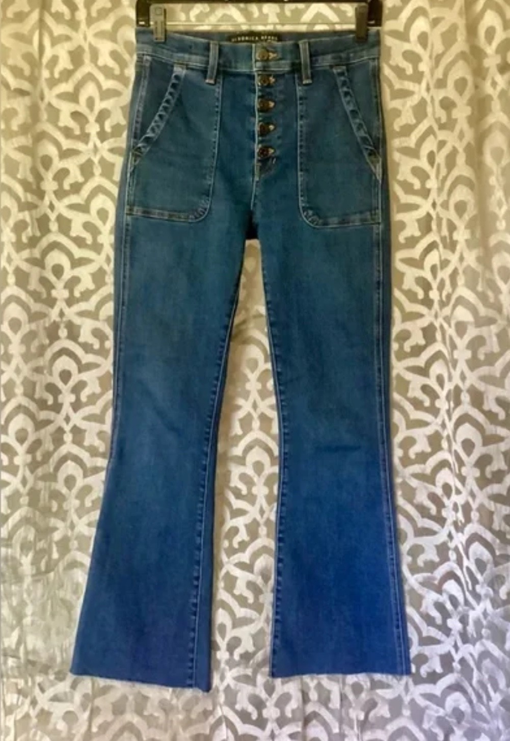 Veronica Beard Patch Pocket Button Fly High-Waist… - image 2