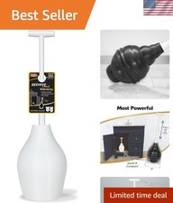 BeehiveMAX Hideaway - Heavy Duty Toilet Plunger with Holder - Drip Free Carry...