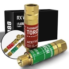 Oxygen Acetylene Torch Flashback Arrestors Set, Torch End - Standard for Torch