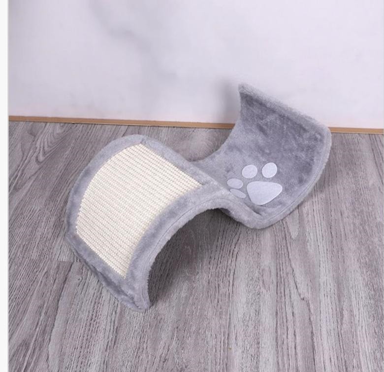 Tiragraffi a Onda per Gatto Grigio Naturale Cartone Ondulato Gioco