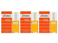 PACK OF 3 - JOVAN MUSK by Coty for Men 3.0 Oz 88 ml Cologne EDC Spray NEW IN BOX