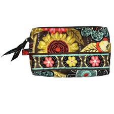 Vera Bradley Small Zip Pouch Wallet | Floral Print Quilted Cotton, Made in USA