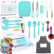 Kids Cooking Sets Real, Kids Cooking and Baking Set with Storage