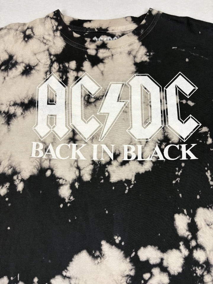 AC DC HELLS BELLS BAND LONG SLEEVE T SHIRT BACK IN BLACK MENS 2XL TIE DYE RETRO - Image 2 of 4