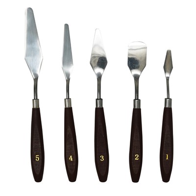 5x Palette Messer Spachtel Öl Acryl Farbe Künstler Set Messer Kunst UK