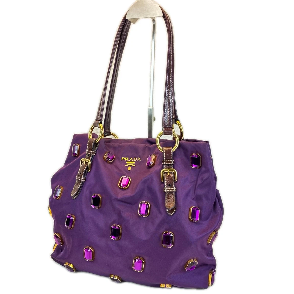 PRADA Nylon Exterior Purple Bags & Handbags for Women for sale | eBay