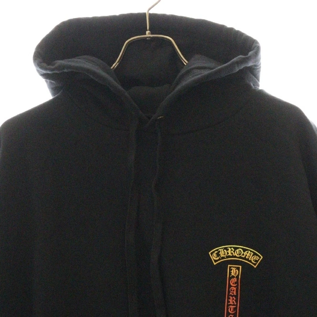 Felpa con cappuccio pullover CHROME HEARTS LOGO SFUMATO SWTSHRT PLV nera usata 6546a66c335e9