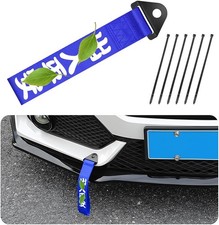 Car Racing Tow Strap, Nylon High Strength Sports Style Decorative Traction Blue