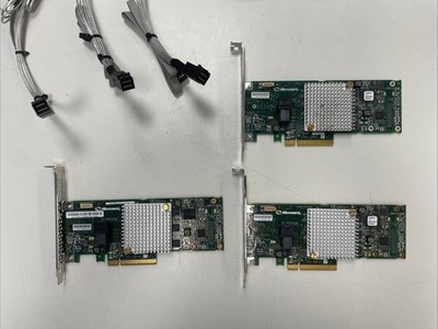 3x Microsemi Adaptec ASR-8405E V2 Single 12GB/S PCI Raid Controller  PCIe x8 3.0